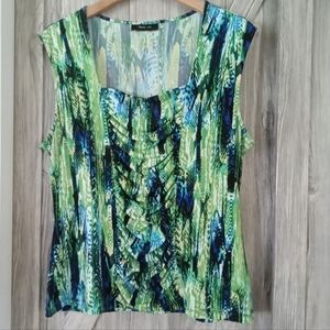 Style & Co Green Sleeveless Stretch Top XL